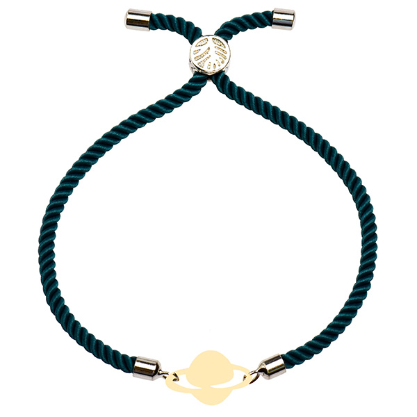دستبند طلا 18 عیار دخترانه کرابو طرح زحل مدل Krd1801