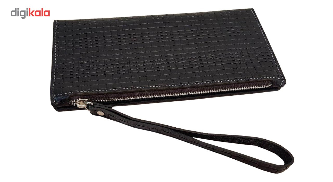 کیف پول چرم آنیل مدل رایان حصیری
