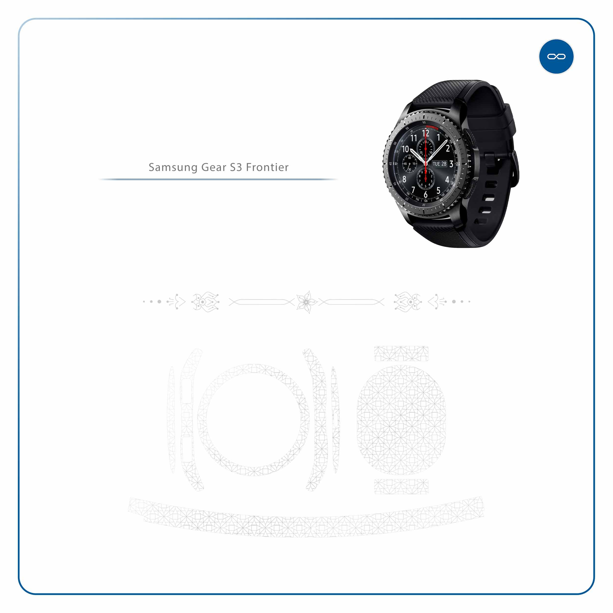 برچسب ماهوت طرح Gloss-Transparent مناسب برای ساعت هوشمند سامسونگ Galaxy Gear S3 Frontier