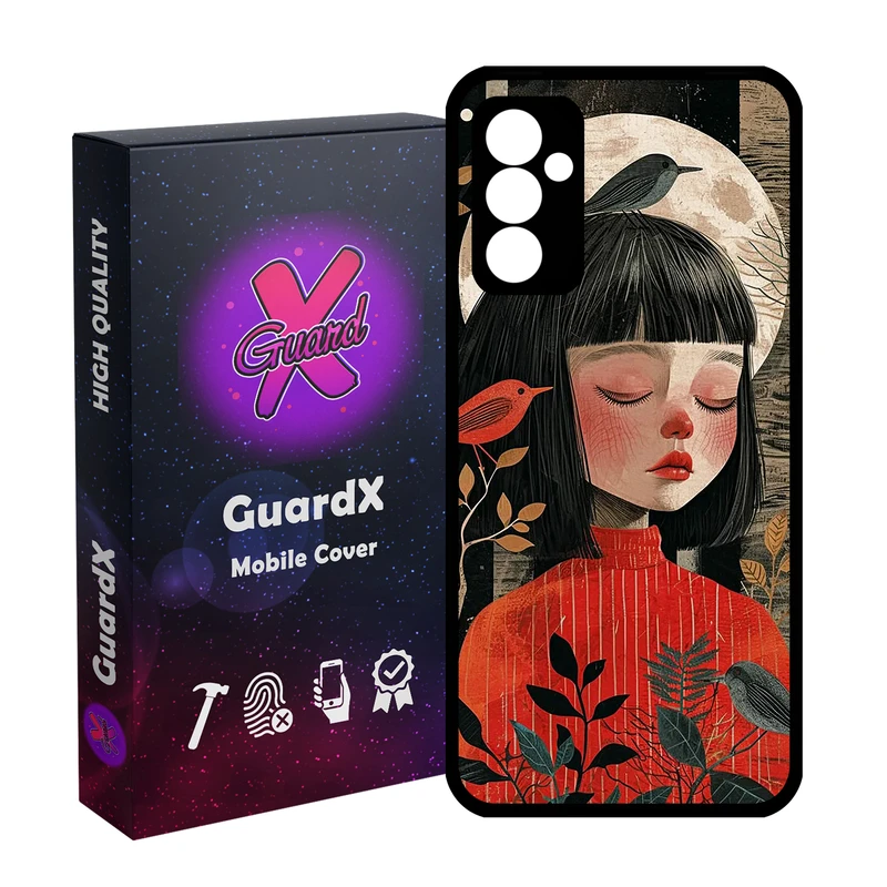 کاور گارد ایکس طرح Girl مدل Glass10784 مناسب برای گوشی موبایل سامسونگ Galaxy A14 / A14 5G