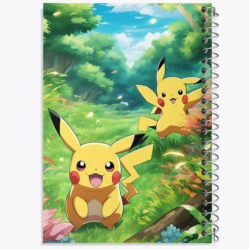 دفتر شطرنجی 50 برگ خندالو مدل انیمه پوکمون (Pokemon) کد F2022