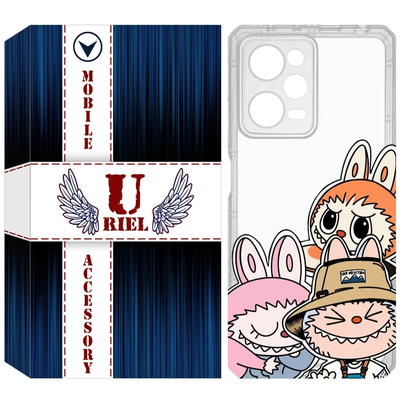 کاور یوریل مدل Clear کد 145 طرح لبوبو Labubu مناسب برای گوشی موبایل شیائومی Poco X5 Pro / Redmi Note 12 Pro / Note 12 Pro Plus