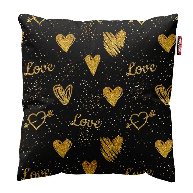  کوسن پاد آفرین طرح قلب و عشق کد 3387 سایز 30*30 سانتی متر