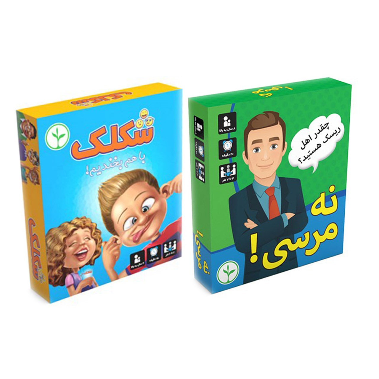بازی فکری شکلک به همراه بازی نه مرسی مدل نهال مجموعه دوعددی