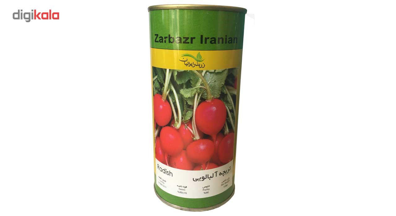 بذر تربچه آلبالویی زر بذر ایرانیان قوطی 100 گرمی کد GH100g-03