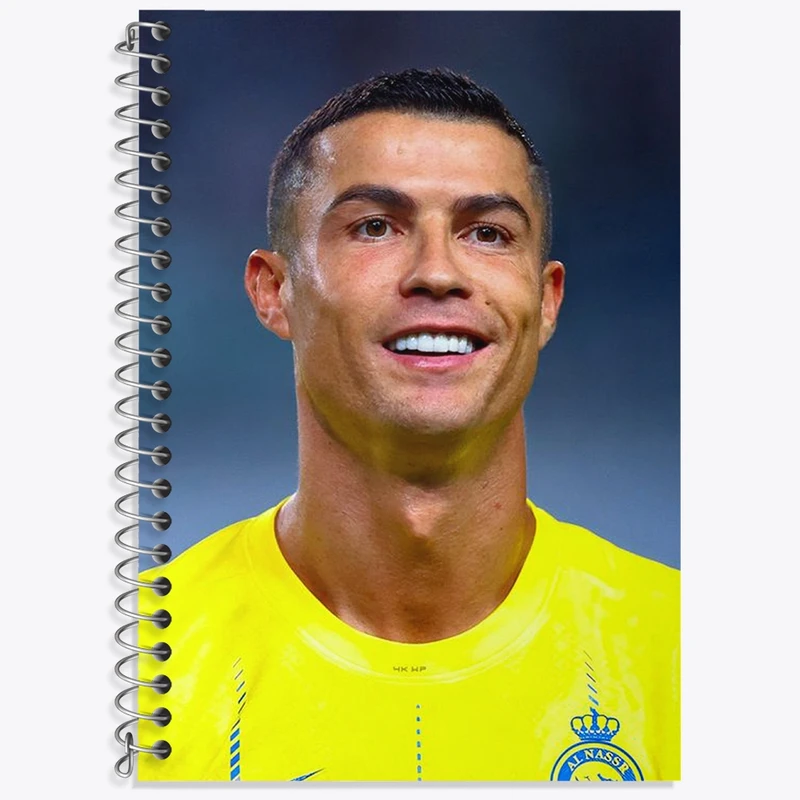 دفتر زبان 50 برگ خندالو مدل سه خط طرح کریستیانو رونالدو کد 36407