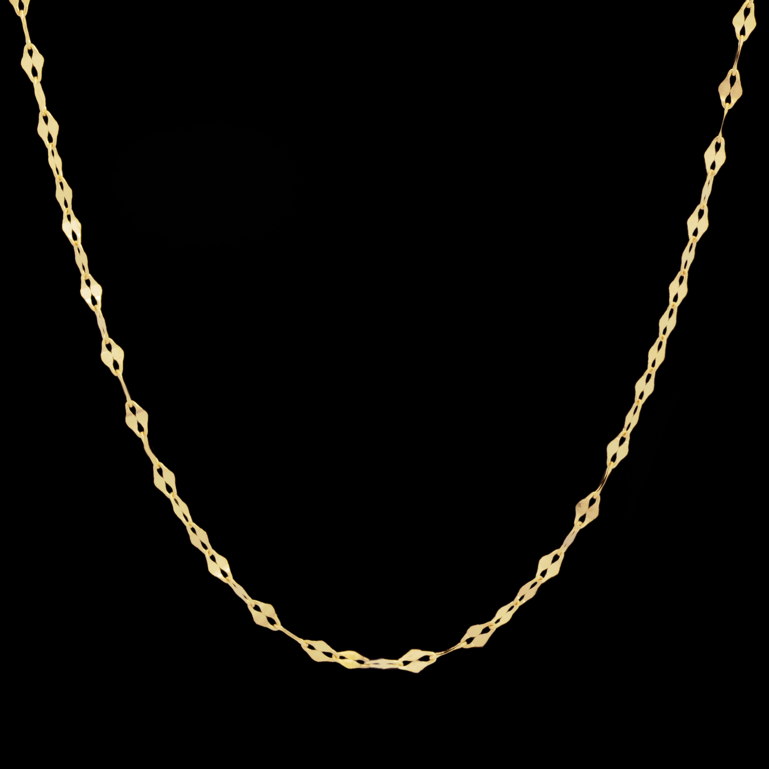 زنجیر طلا 18 عیار زنانه طلای مستجابی مدل کاملیا کد SH45