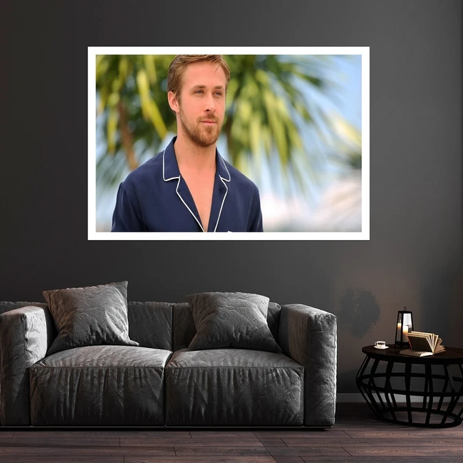 تابلو بکلیت طرح مشاهیر سینمای جهان رایان گاسلینگ مدل قاب شاسی W-s10089