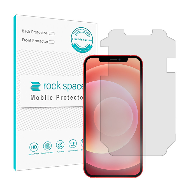 محافظ صفحه نمایش شفاف راک اسپیس مدل HGL-Medium مناسب برای گوشی موبایل اپل iPhone 12