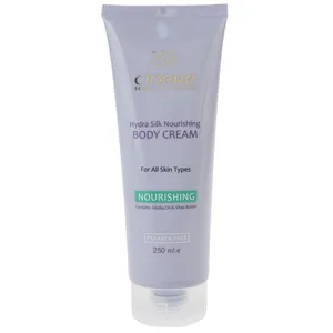 کرم مغذی بدن سینره Hydra Silk حجم 250 میلی‌لیتر با عصاره آووکادو، شی‌باتر، عسل گیاهی و روغن جوجوبا، مرطوب‌کننده، ضد حساسیت و کمک به نرمی و بازسازی پوست