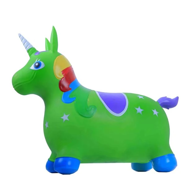 عکس شماره 3 : عروسک بادی مدل پرشی اسب شاخ دار یونیکورن