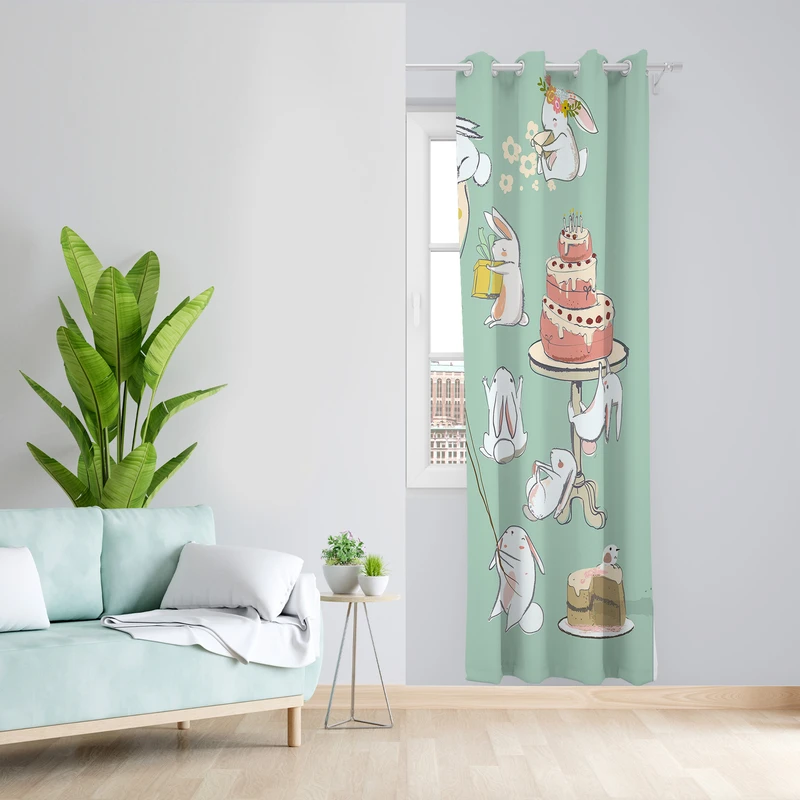 پرده طرح کیک مدل مخمل پانچی کد 4040 z سایز 140x200 سانتی متر