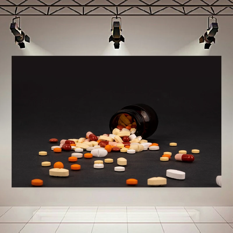 پوستر پارچه ای طرح مخمل پزشکی مدل دارو کد AR3058522