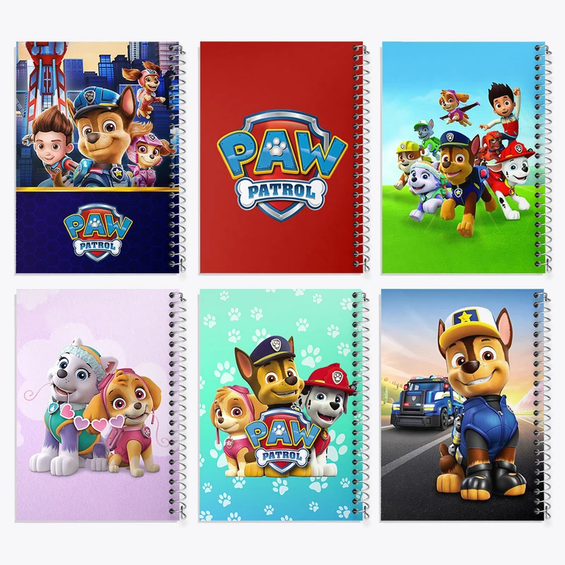 دفتر مشق 100 برگ خندالو طرح سگ های نگهبان (Paw Patrol) کد 296 مجموعه 6 عددی