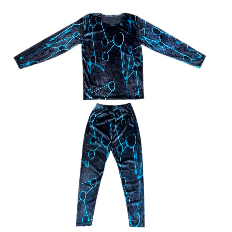 ست بلوز و شلوار زنانه مدل مخمل کهکشانی