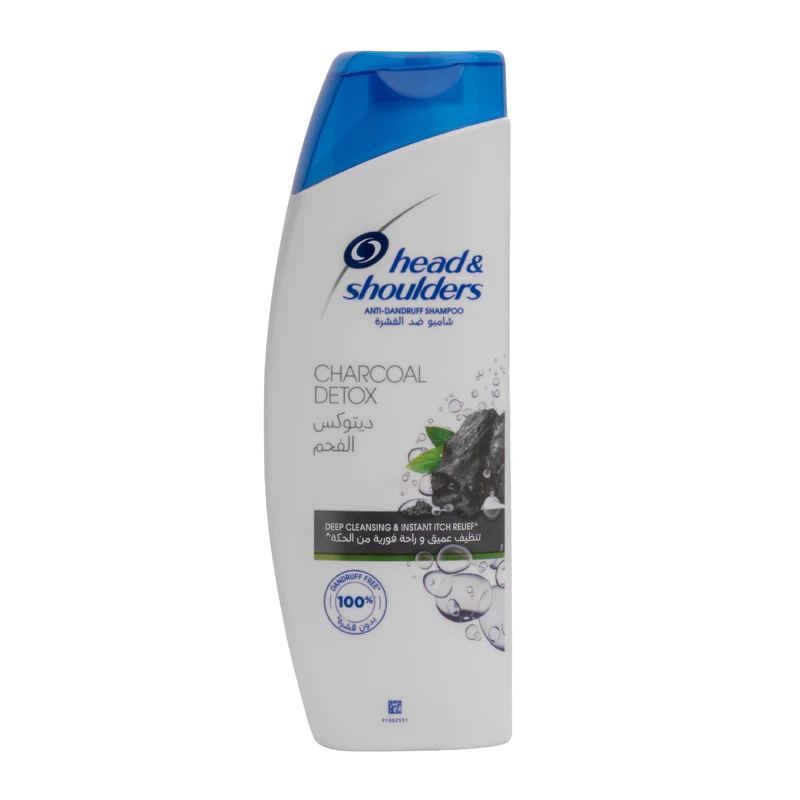 شامپو مو هد شولدرز مدل CHARCOAL DETOX مناسب برای موهای دارای شوره حجم 400 میلی لیتر