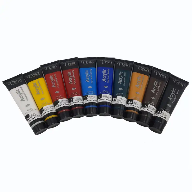 رنگ اکریلیک 10 رنگ وستا مدل NB22 حجم 37 میلی لیتر