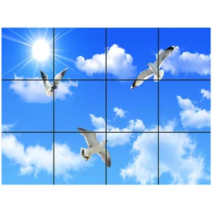 تایل سقفی آسمان مجازی طرح پرواز و خورشید درخشان کد 0600 سایز 60x60 سانتی متر مجموعه 12 عددی