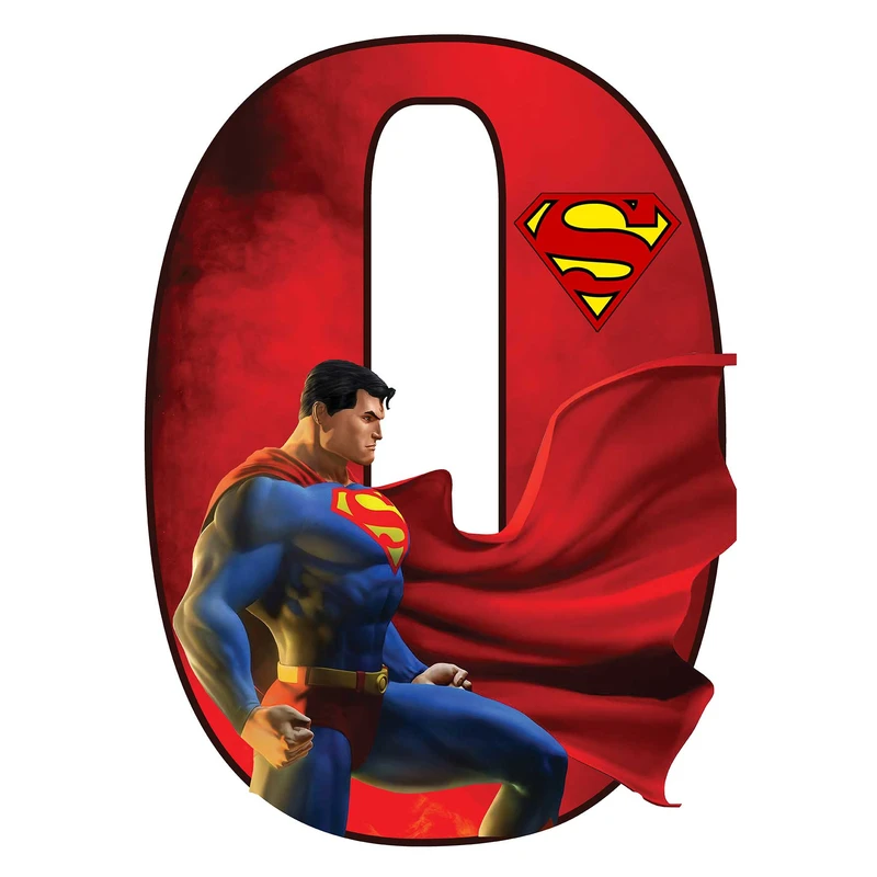   استند رومیزی تولد مدل عدد 0 طرح سوپرمن کد 1223