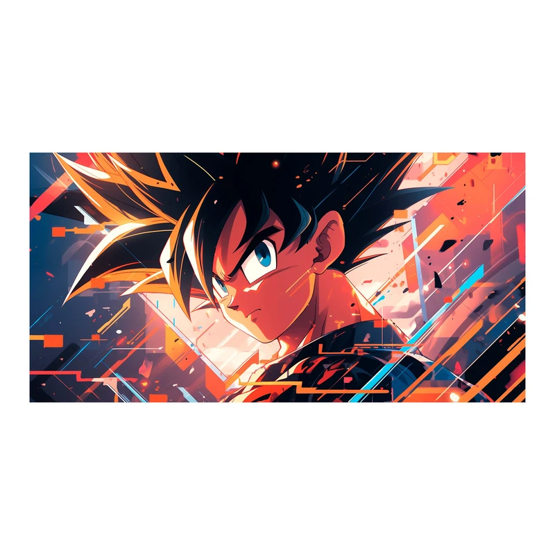 استیکر لپ تاپ و موبایل مدل انیمه طرح دراگون بال سان گوکو Dragon ball Son Goku کد 3818