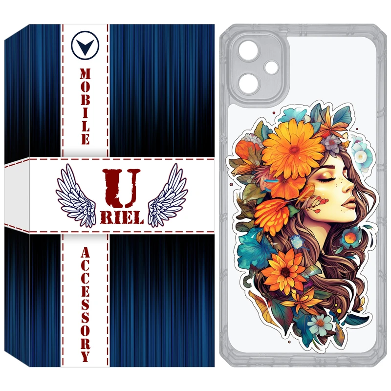 کاور یوریل مدل Clear کد 52 طرح دختر مناسب برای گوشی موبایل سامسونگ Galaxy A05