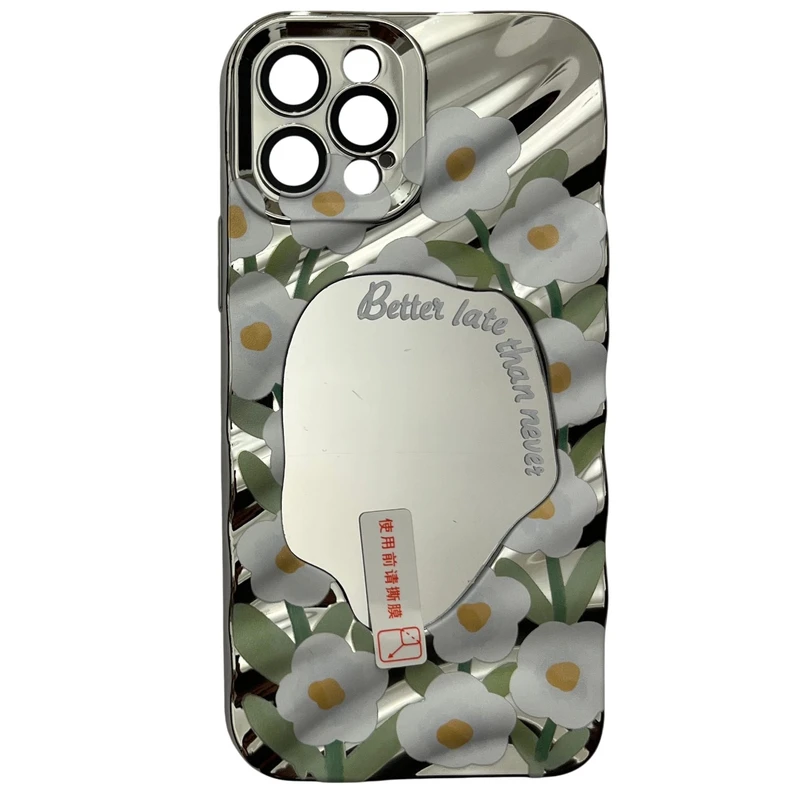 کاور مدل آینه ای طرح گل نرگس کد 657 مناسب برای گوشی موبایل اپل iPhone 12 Pro