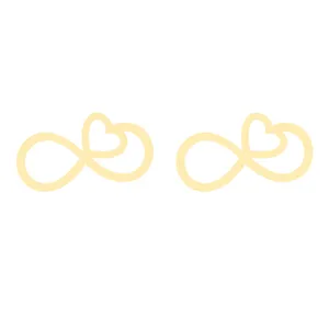 گوشواره طلا 18 عیار زنانه الن نار مدل بنهايت قلب 5267