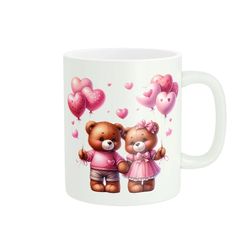 ماگ پادآفرین مدل عشق طرح LOVE خرس تدی کد PM1830