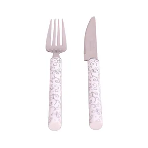 ست کارد و چنگال میوه خوری 6 پارچه  مدل مینیاتور کد 02