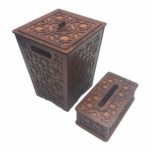 ست سطل و جای دستمال کاغذی کد 034b