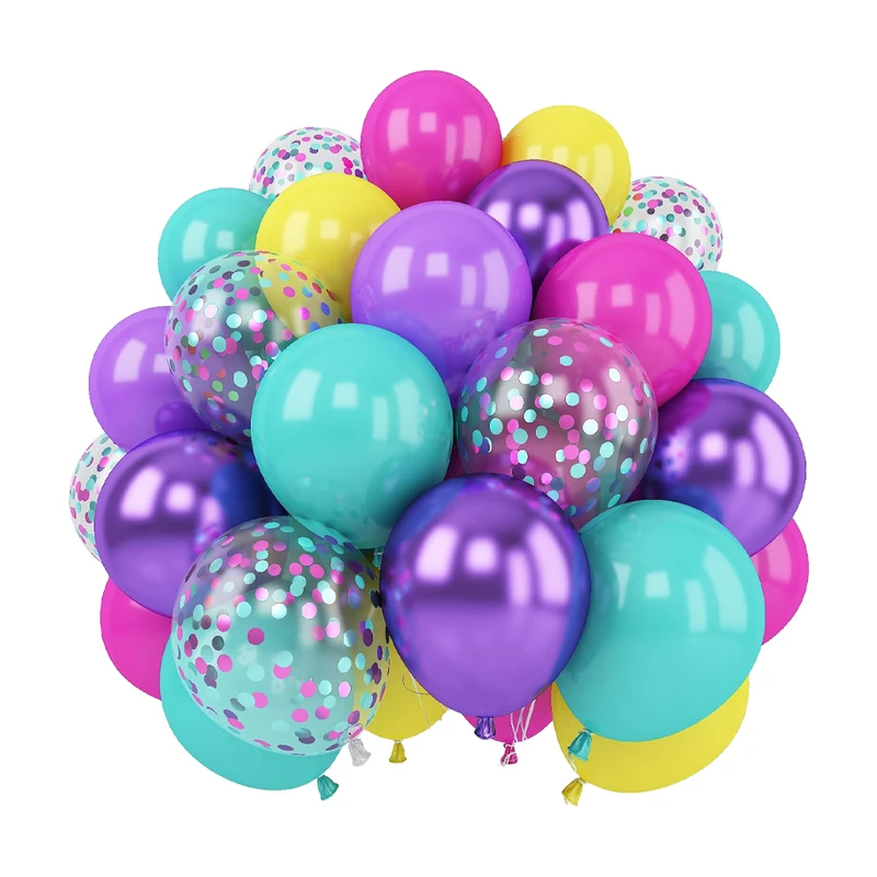 بادکنک مدل ساده و پولک دار لاتکسی کد NH-25&nbsp; بسته 25 عددی