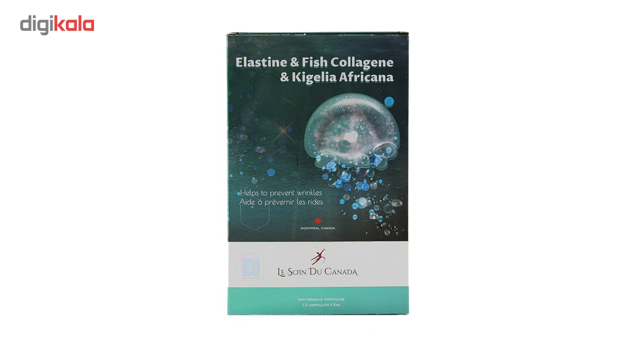 سرم ضد چروک پوست لوسوئن مدل Elastin Collagen حجم 20 میلی لیتر بسته 10 عددی