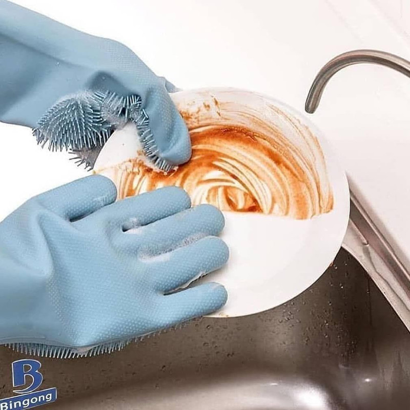 دستکش نظافت مدل سیلیکونی کد 1914