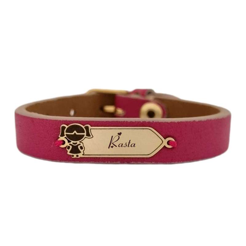 دستبند طلا 18 عیار دخترانه لیردا مدل اسم رستا 6744