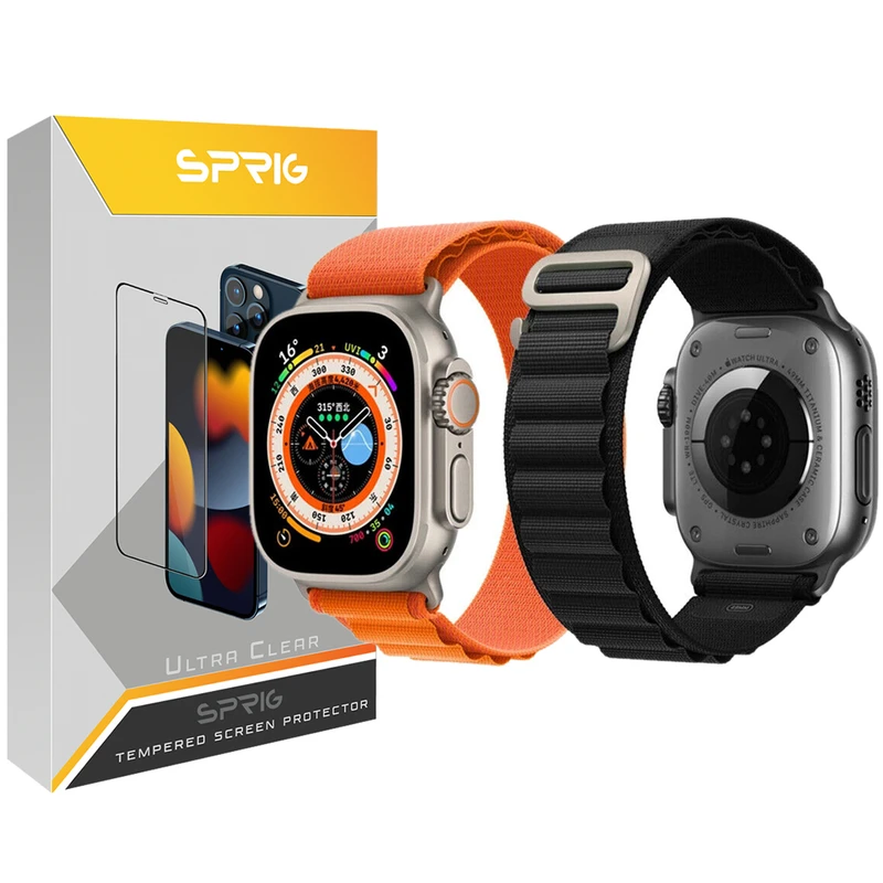 بند اسپریگ مدل Alpine Various Color مناسب برای اپل واچ 42 / 44 / 45 / 49 میلی متر مجموعه دو عددی