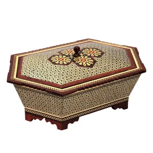 شیرینی خوری خاتم کاری چیتساز کد 1-70114 مدل قایقی