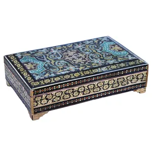جعبه جواهرات خاتم کاری مدل 1422 طرح تذهیب کد 70326