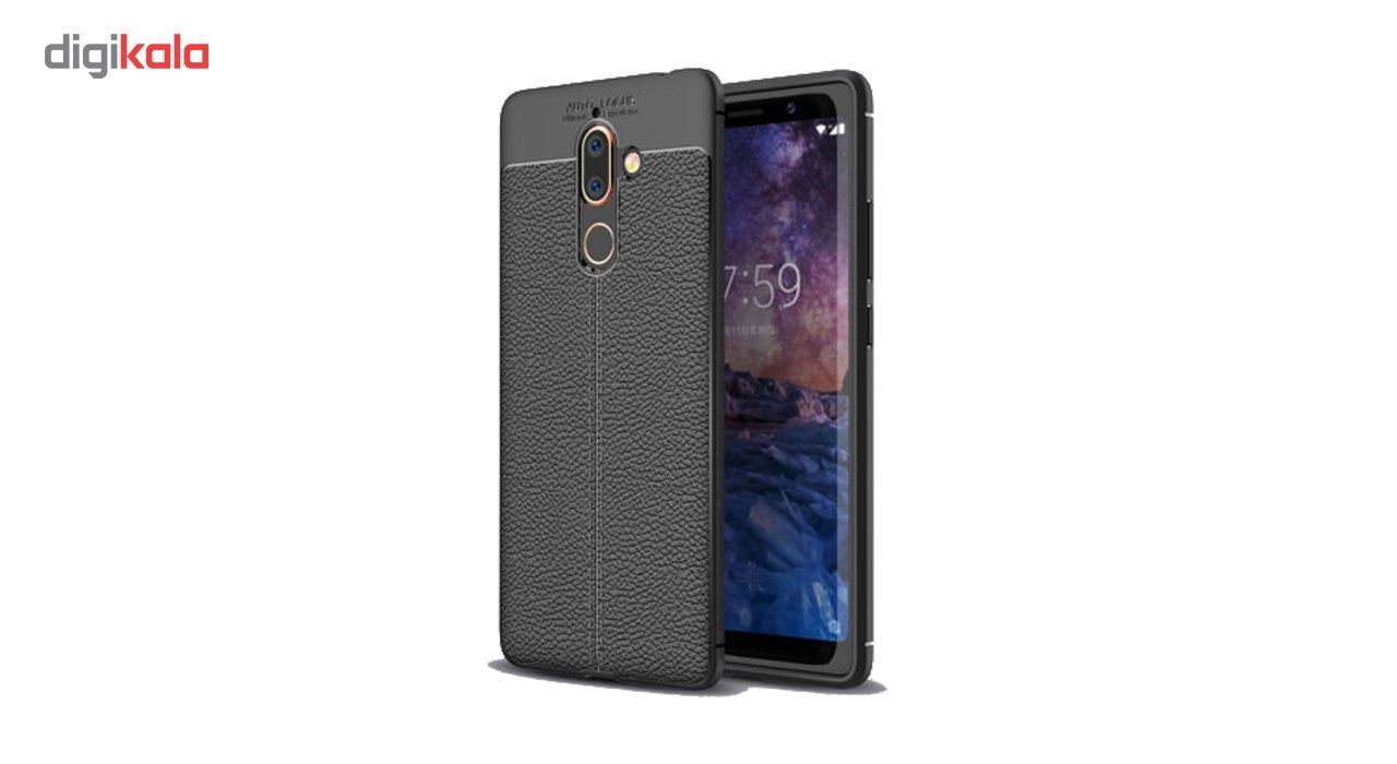 کاور ژله ای طرح چرم مناسب برای گوشی موبایل نوکیا 7 Plus main 1 1