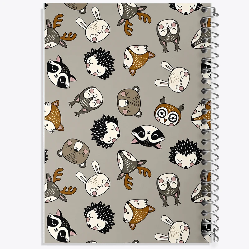 دفتر لیست خرید 50 برگ خندالو طرح پترن حیوانات کیوت کد N5236