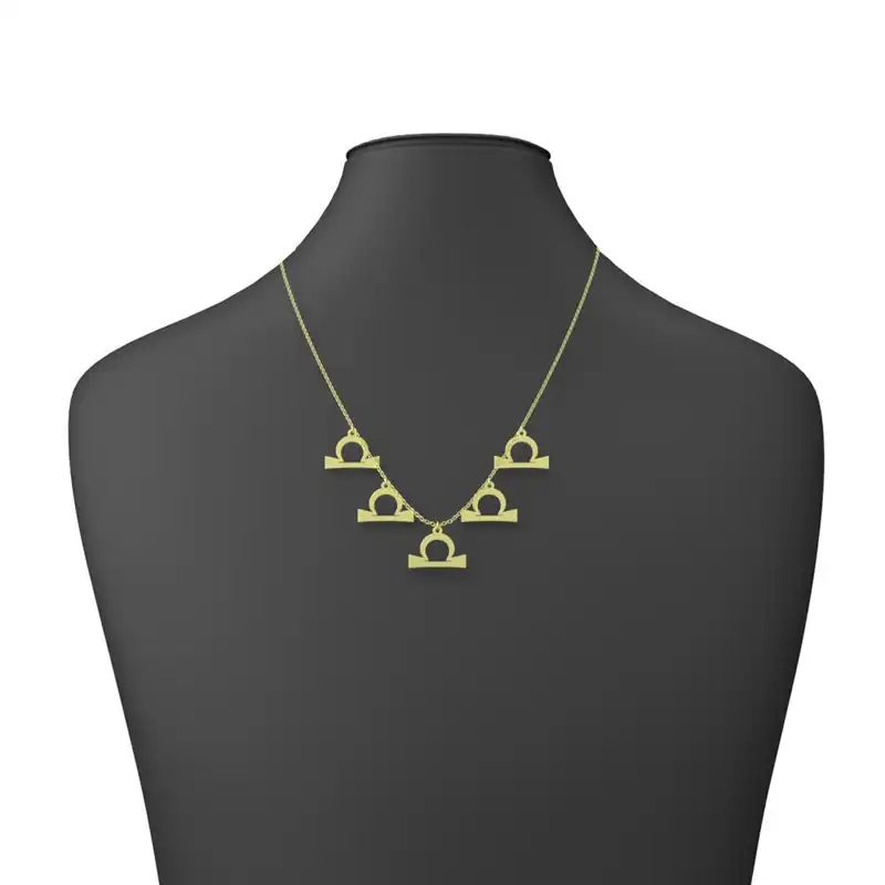 گردنبند طلا 18 عیار زنانه مدوپد مدل هندسی کد RNA16247