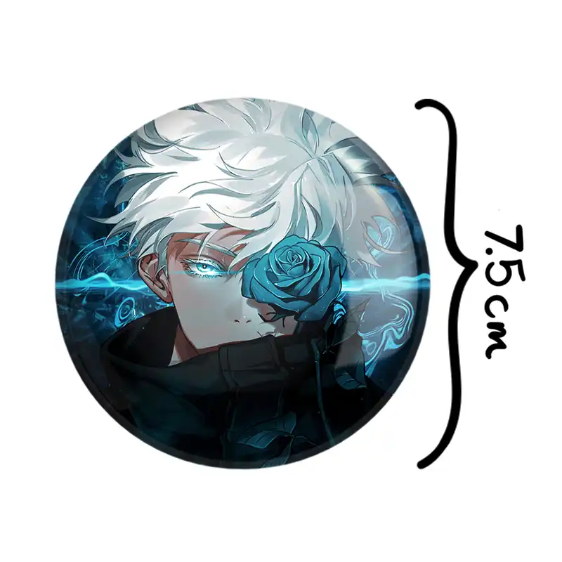 آینه جیبی خندالو طرح گوجو ساتورو انیمه جوجوتسو کایزن مدل تاشو کد 11113