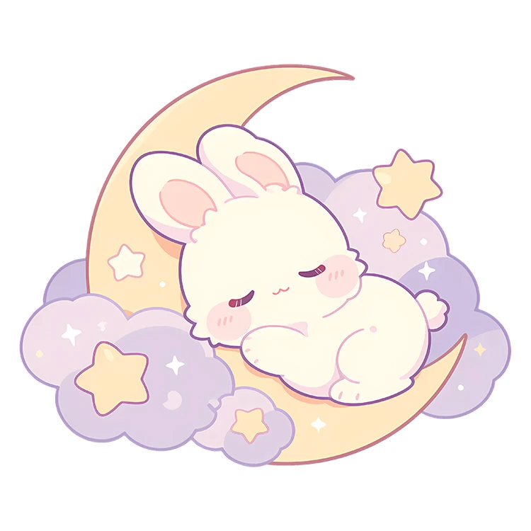 استیکر پارچه و لباس پاد آفرین مدل کارتونی کیوت خرگوش بامزه کد S5783