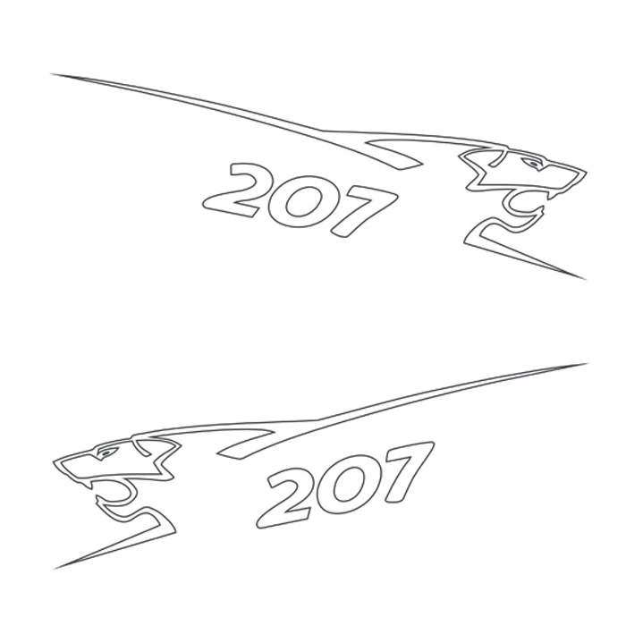 برچسب بدنه خودرو کد S232b بسته 2 عددی