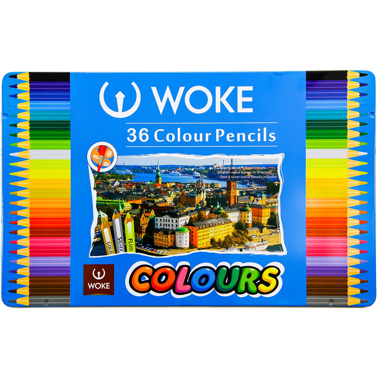 مداد رنگی 36 رنگ ووک طرح شهر