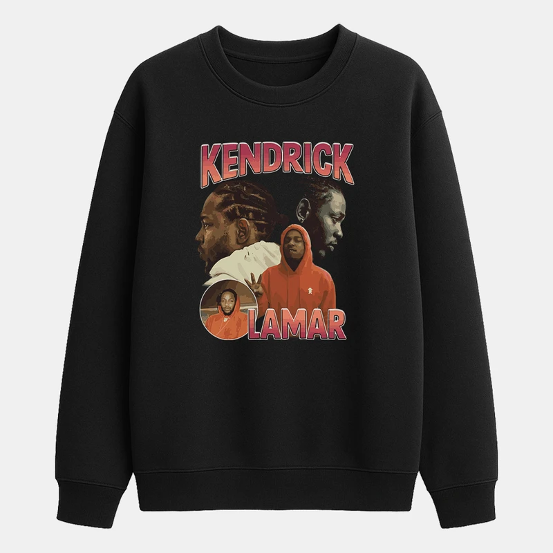 سویشرت مردانه باهرپوش شرق مدل کندریک لامار استایل هیپ هاپ z568