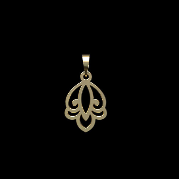 آویز گردنبند طلا 18 عیار زنانه مدوپد مدل هندسی کد PA1-15099