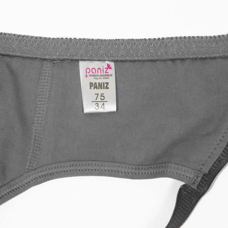 سوتین زنانه پانیذ مدل بدون فنر کد 3171-5 رنگ طوسی