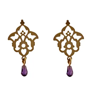 گوشواره طلا 18 عیار گالری آمانژ مدل D229