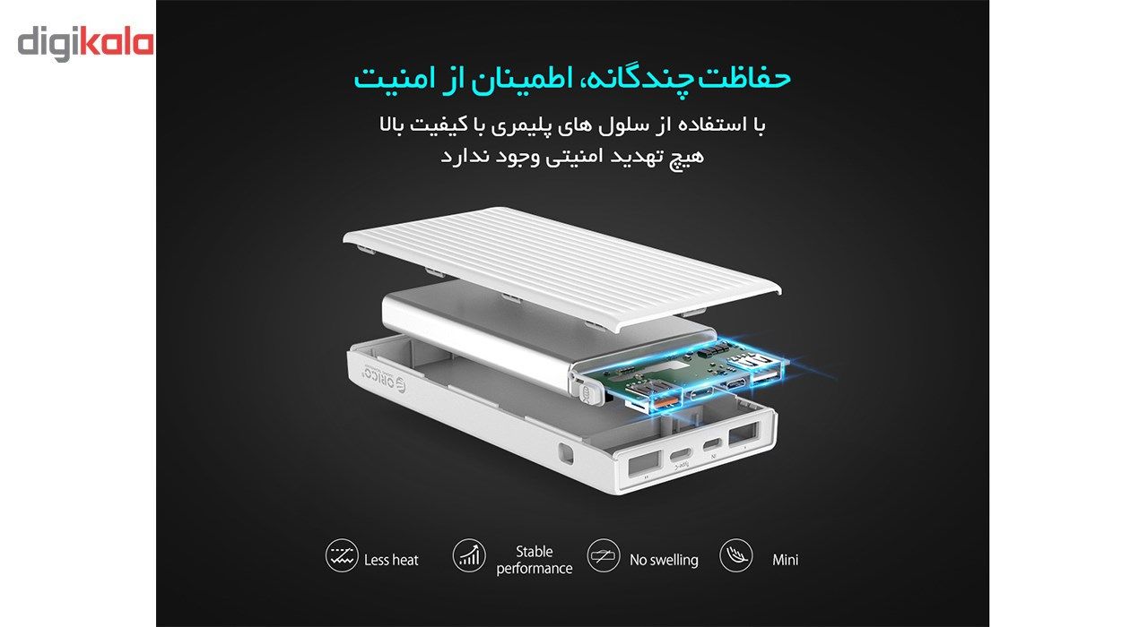 شارژر همراه اوریکو مدل K10000 ظرفیت 10000 میلی آمپر ساعت به همراه تکنولوژی شارژ سریع main 1 10