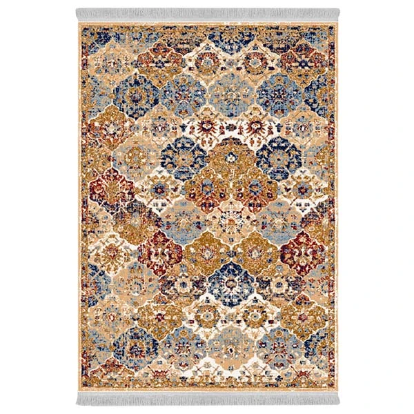 فرش پارچه‌ای دفه مدل فرشینه هازان مخمل طرح فانتزی کد 3319